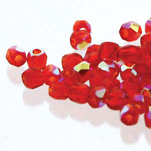 GBFP02-25AB - Czech fire-polished beads - siam AB