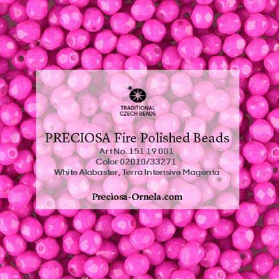 GBFP04 TI 700 - Czech fire-polished beads - terra intensive magenta