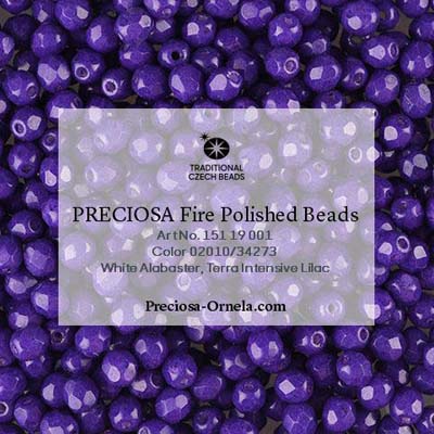 GBFP04 TI 701 - Czech fire-polished beads - terra intensive lilac