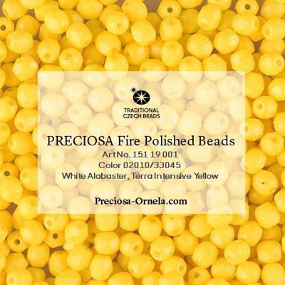 GBFP04 TI 702 - Czech fire-polished beads - terra intensive yellow