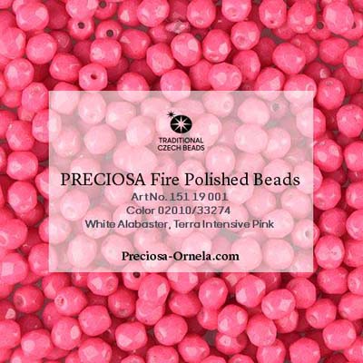 GBFP04 TI 705 - Czech fire-polished beads - terra intensive pink