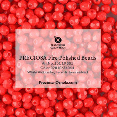 GBFP04 TI 707 - Czech fire-polished beads - terra intensive red