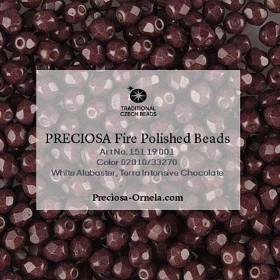 GBFP04 TI 708 - Czech fire-polished beads - terra intensive chocolate