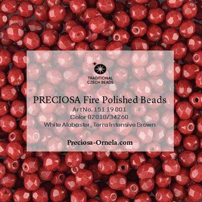 GBFP04 TI 710 - Czech fire-polished beads - terra intensive brown