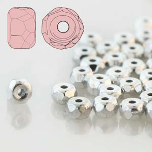 GBFPMS-211 - Czech fire-polished micro spacer beads - crystal full labrador