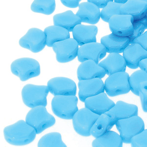GBGNK-139 - Ginko Beads - opaque blue turquoise