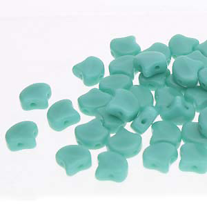 GBGNK-140 - Ginko Beads - opaque green turquoise