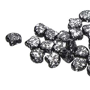 GBGNK-500 - Ginko Beads - jet silver splash