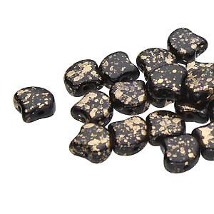 GBGNK-501 - Ginko Beads - jet gold splash