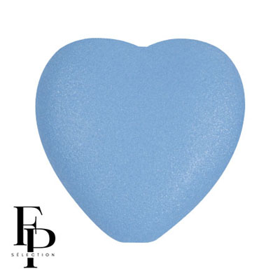GBHRT-FPS-900 - Czech Glass Heart - Celestial Blue Vogue Matt