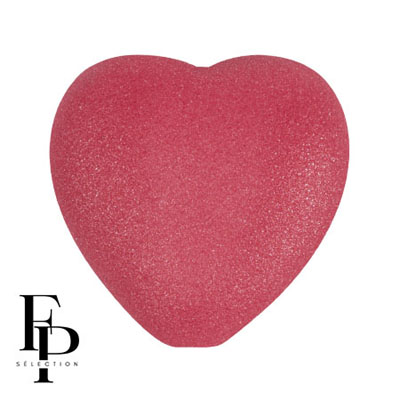 GBHRT-FPS-904 - Czech Glass Heart - Hibiscus Vogue Matt