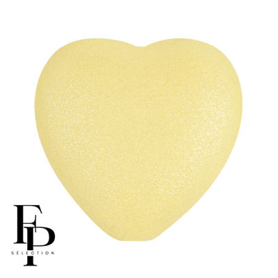 GBHRT-FPS-906 - Czech Glass Heart - Canary Yellow Vogue Matt