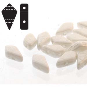 GBKT-350 - Czech Kite Beads - chalk white lustre