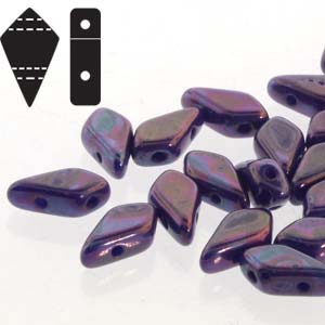 GBKT-565 - Czech Kite Beads - opaque blue nebula