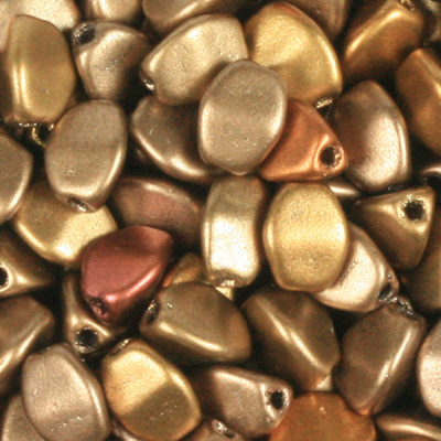 GBPCH-231 - Czech pinch beads - crystal gold rainbow