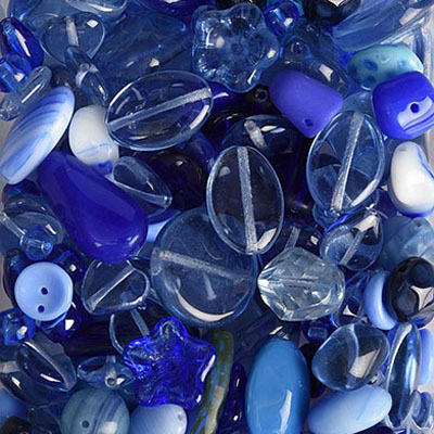 GBPM-6 - pressed glass bead mixes - blue