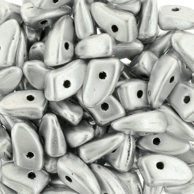 GBPR-110 - Prong beads - Matt Metallic Silver