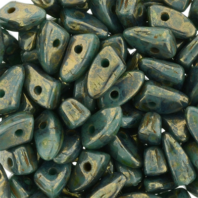 GBPR-189 - Prong beads - Persian Turquoise - Bronze Picasso