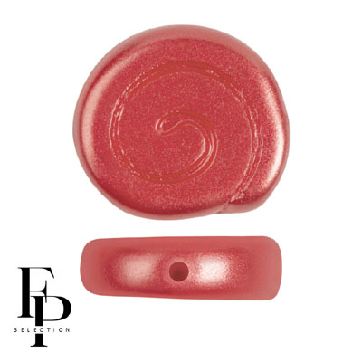 GBESNA-FPS-331 - Czech Glass Snail Beads - pastel dark coral