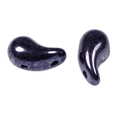 GBZOL-3-R - Czech Zoliduo Beads - hematite: right version