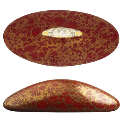 GCPP20-452 - Athos Cabochons par Puca - opaque coral red new bronze