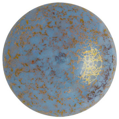 GCPP25-450 - Cabochons par Puca - opaque blue turquoise bronze