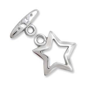 JF160-2 - star toggle clasp - silver