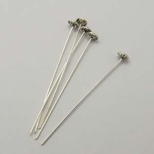 JF183-4 - fancy headpins - antique silver