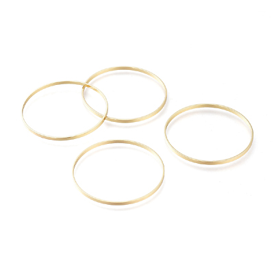 JF203-1 - Circular Brass Links or Frames - gold coloured