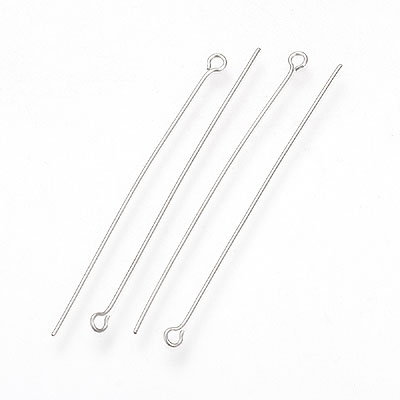 JF80-STST-2 - 304 Stainless Steel Eye Pins - Stainless Steel Colour