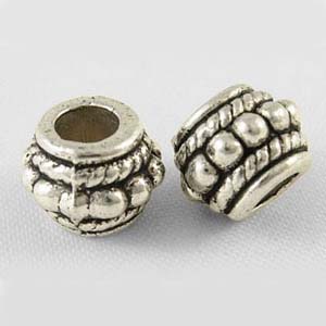 MEB21-2 - snowflake spacer bead - silver