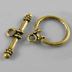 MEC16-1 - toggle clasps - antique gold