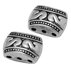 MEC19-2 - metal spacers or connectors, rectangle - silver