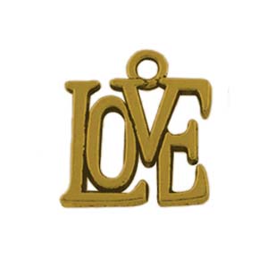 MEP68-1 - LOVE charm/pendant - gold