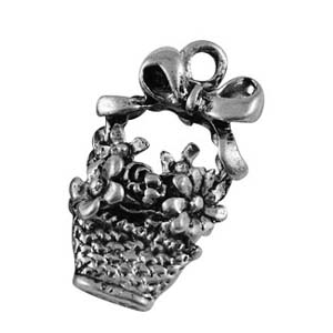 MEP73 - flower basket charm/pendant