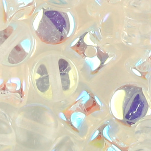 GBPLT-1 - Czech pellet pressed beads - crystal AB