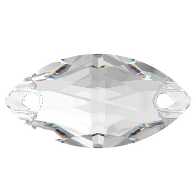 PCSS-NAV18 CRY - Preciosa crystal navette 2 H sew-on stones - crystal