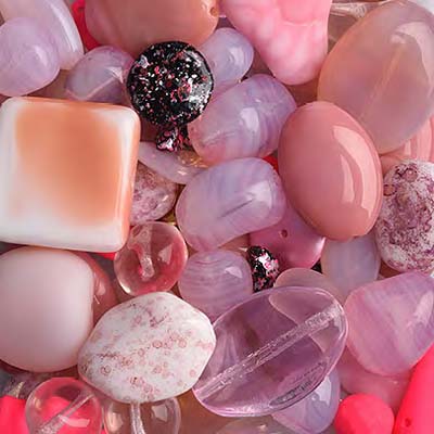 GBPM-11 - pressed glass bead mixes - pink