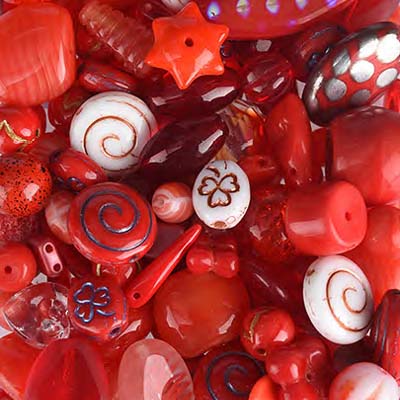 GBPM-3 - pressed glass bead mixes - red