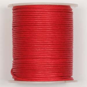 WCC-2 RED - waxed cotton cord - red