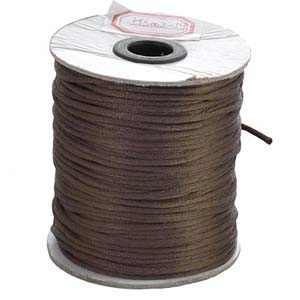 NBC-2 LTBRN - Nylon bead cord - light brown