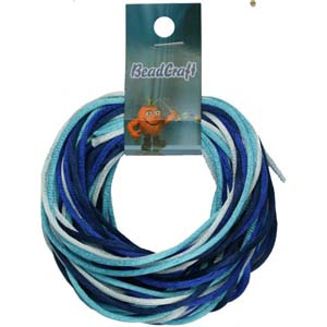 NBC-2-M4 - Nylon bead cord - blues mix