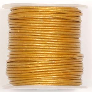 RLC-1 METGLD - round leather cord - metallic gold