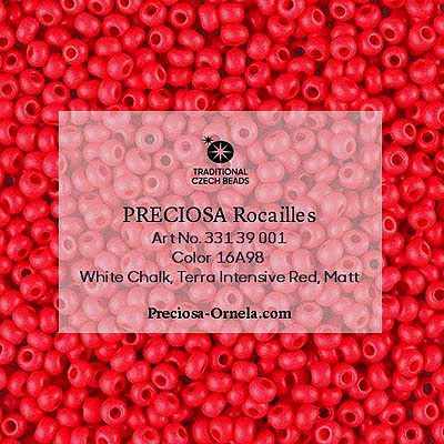 SB10-147M - Preciosa Czech seed beads - Terra Intensive Red Matt