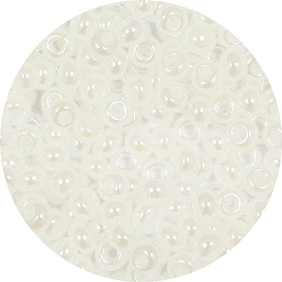 SB10-27 - Preciosa Czech seed beads - opaque white lustre