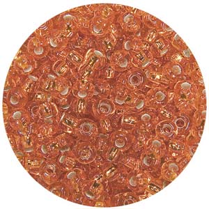 SB10-6 - Preciosa Czech seed beads - silver lined orange