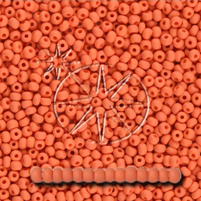 SB8-PL-04M - Preciosa Czech seed beads - PermaLux Coral Matt