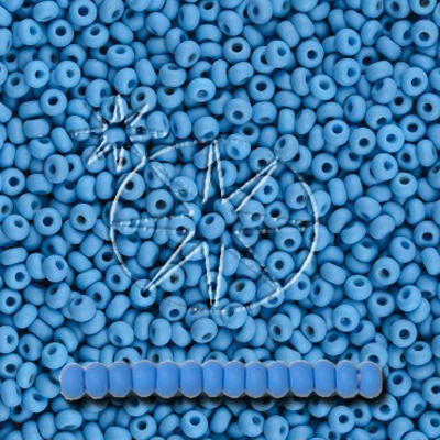 SB8-PL-20M - Preciosa Czech seed beads - PermaLux Azure Blue Matt