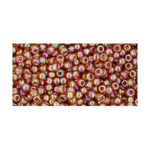 SB15JT-162C - Toho size 15 seed beads - transparent rainbow topaz