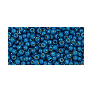 SB11JT-PF584F - Toho size 11 seed beads - permanent finish matt galvanized Turkish blue